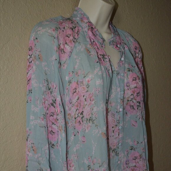 NWT $295 Sz XS Love Shack Fancy Valeria Top Burnt Pink Skies Viscose Blouse - Picture 4 of 7